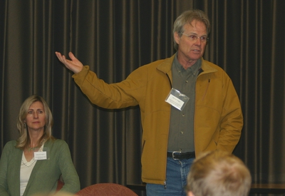 Michael Hogan speaks at the "Business of Ecology" workshop