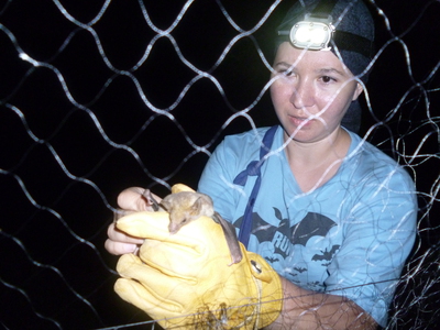 Emma Gomez with bat