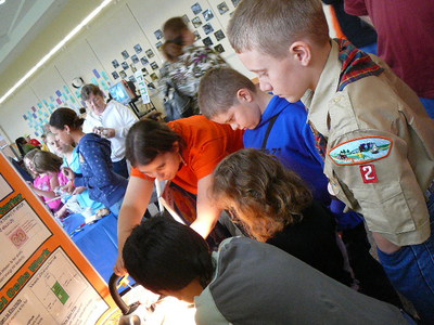 Students learn about Renewables.