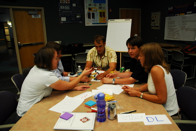 Working as a team, the 'helicopter' exercise