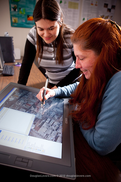 Students performing damage assessment following the Haiti Earthquake