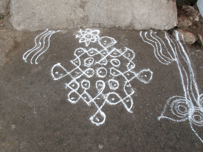 A kolam from Tamil Nadu, India